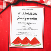 Budget Summer Family Reunion Watermelon Uitnodigin