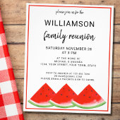Budget Summer Family Reunion Watermelon Uitnodigin Flyer