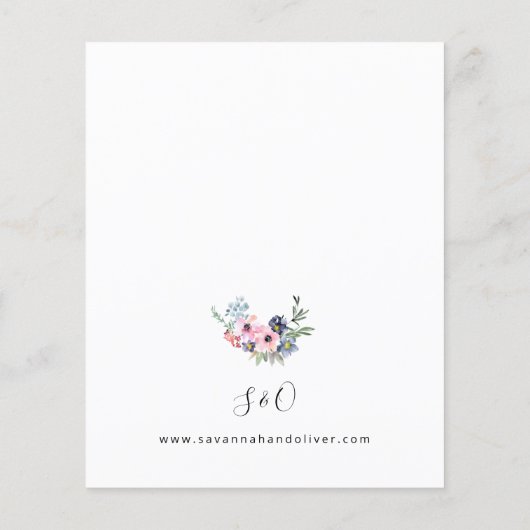 Budget Summer Floral Wedding Flyer (Achterkant)