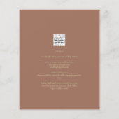 Budget Summer Floral Wedding Invite QR Code RSVP (Achterkant)