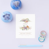 Budget Summer Floral Wedding Invite QR Code RSVP Flyer (Enkel)