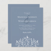 Budget Summer Floral Wildflower Wedding Invitation (Voorkant / Achterkant)