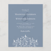 Budget Summer Floral Wildflower Wedding Invitation (Voorkant)