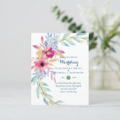 BUDGET Summer Flowers Wedding Invitations (Staand voorkant)