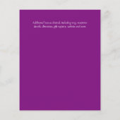 BUDGET Summer Flowers Wedding Invitations (Achterkant)