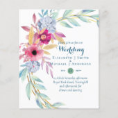 BUDGET Summer Flowers Wedding Invitations (Voorkant)
