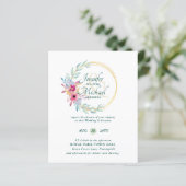 BUDGET Summer Flowers Wedding Invitations (Staand voorkant)