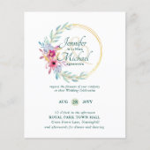 BUDGET Summer Flowers Wedding Invitations (Voorkant)