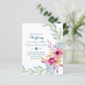 BUDGET Summer Flowers Wedding Invitations (Staand voorkant)