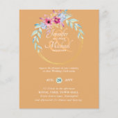 BUDGET Summer Flowers Wedding Invitations (Voorkant)