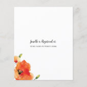 BUDGET Summer Golden Poppy Baby shower Invitation (Achterkant)