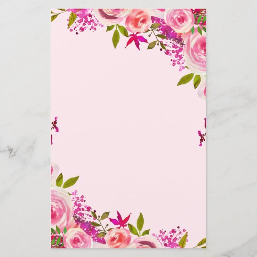 Budget Summer Hot Pink Floral Weddenschap (Achterkant)