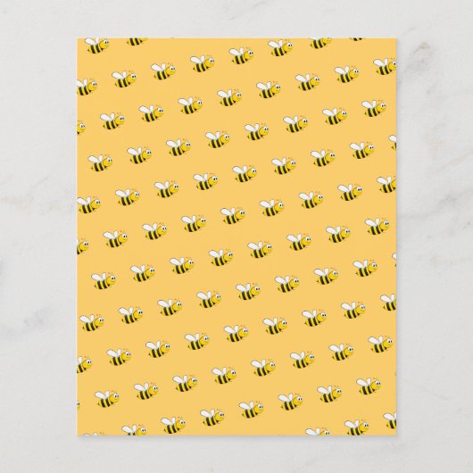 Budget Summer party bijen zonnebloemen achtertuin  (Achterkant)