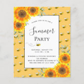 Budget Summer party bijen zonnebloemen achtertuin  (Voorkant)