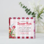 Budget Summer Picnic Party Uitnodiging (Staand voorkant)