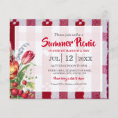 Budget Summer Picnic Party Uitnodiging (Voorkant)