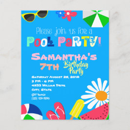 Budget Summer Pool Party Birthday Beach