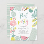 Budget Summer Pool Party Script Sweet 16 Birthday (Voorkant / Achterkant)