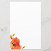 Budget Summer Poppy Baby Sprinkle Uitnodiging (Achterkant)