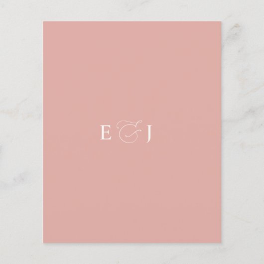Budget Summer Spring Blush Floral Save the Date (Achterkant)