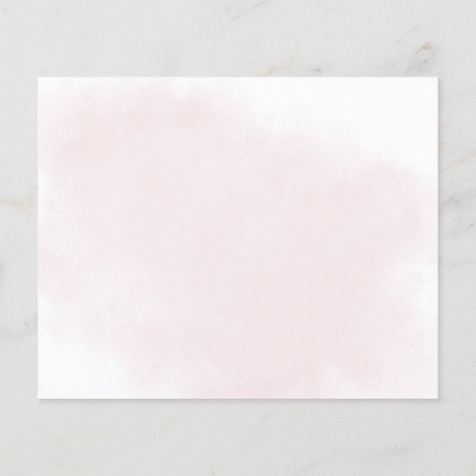 Budget Summer Spring Blush Floral Save the Date (Achterkant)