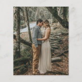 Budget Summer Spring Ivory Floral Save the Date (Achterkant)