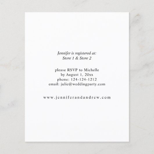 Budget Summer Sunflower Floral Vrijgezellenfeest Flyer (Achterkant)