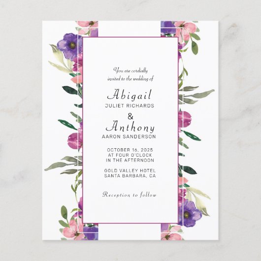 Budget Summer Waterverf Floral (Voorkant)