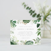 Budget Summer Waterverf Tropical Foliage Weddensch (Staand voorkant)