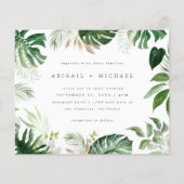 Budget Summer Waterverf Tropical Foliage Weddensch (Voorkant)
