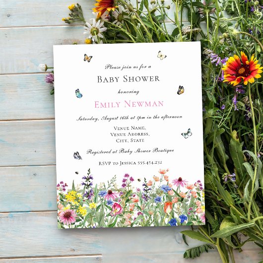 Budget Summer Wildflower Baby shower