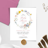 Budget Summer Wildflower Baby shower Invitation