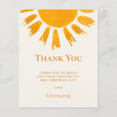 Budget Sun Baby shower Dank u kaart (Voorkant)