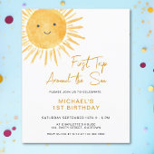 Budget Sun Boy's 1st Birthday Invitation