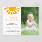 Budget Sun Girl's Photo Verjaardagsfeestje Uitnodi (Voorkant)