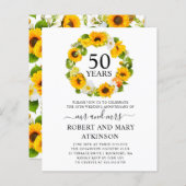 Budget Sunflower 50e Jubileum Uitnodiging (Voorkant / Achterkant)