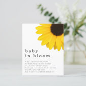 BUDGET Sunflower Baby in Bloom Shower Invite (Staand voorkant)