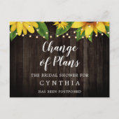 Budget Sunflower Barn Wood String Lights Uitgestel Briefkaart (Voorkant)