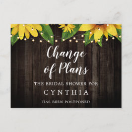 Budget Sunflower Barn Wood String Lights Uitgestel Briefkaart