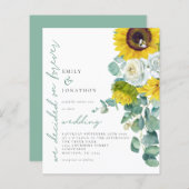Budget Sunflower Beslisste op 'Forever Wedding Inv (Voorkant / Achterkant)