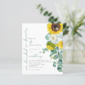 Budget Sunflower Beslisste op 'Forever Wedding Inv (Staand voorkant)