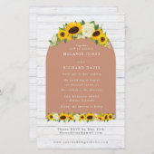 Budget Sunflower Boho RSVP Wedding Invitation (Voorkant / Achterkant)