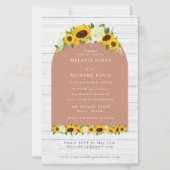 Budget Sunflower Boho RSVP Wedding Invitation (Voorkant)