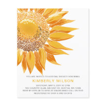 Budget Sunflower Bridal Shower Invitations
