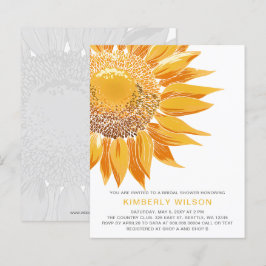 Budget Sunflower Bridal Shower Invitations