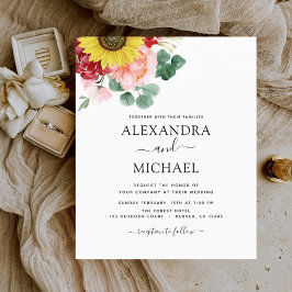 Budget Sunflower Eucalyptus Country Weddenschap