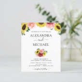 Budget Sunflower Eucalyptus Country Weddenschap (Staand voorkant)