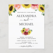 Budget Sunflower Eucalyptus Country Weddenschap (Voorkant)