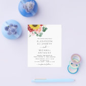 Budget Sunflower Eucalyptus Country Weddenschap Flyer (Enkel)