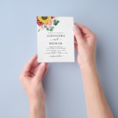 Budget Sunflower Eucalyptus Country Weddenschap Flyer (Hand)